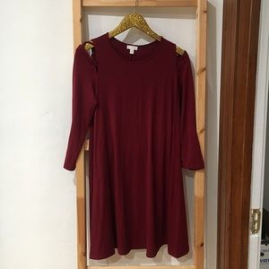 Red Open Shoulder Dress Size M